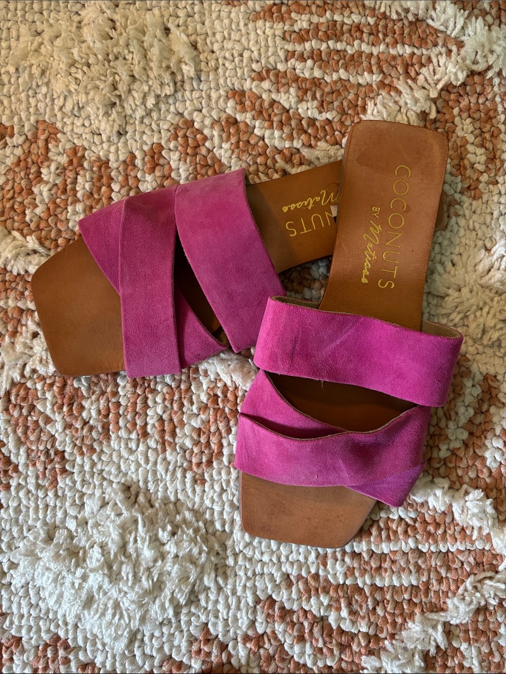 Coconuts by Matisse Hot Pink Suede Slide Mules
